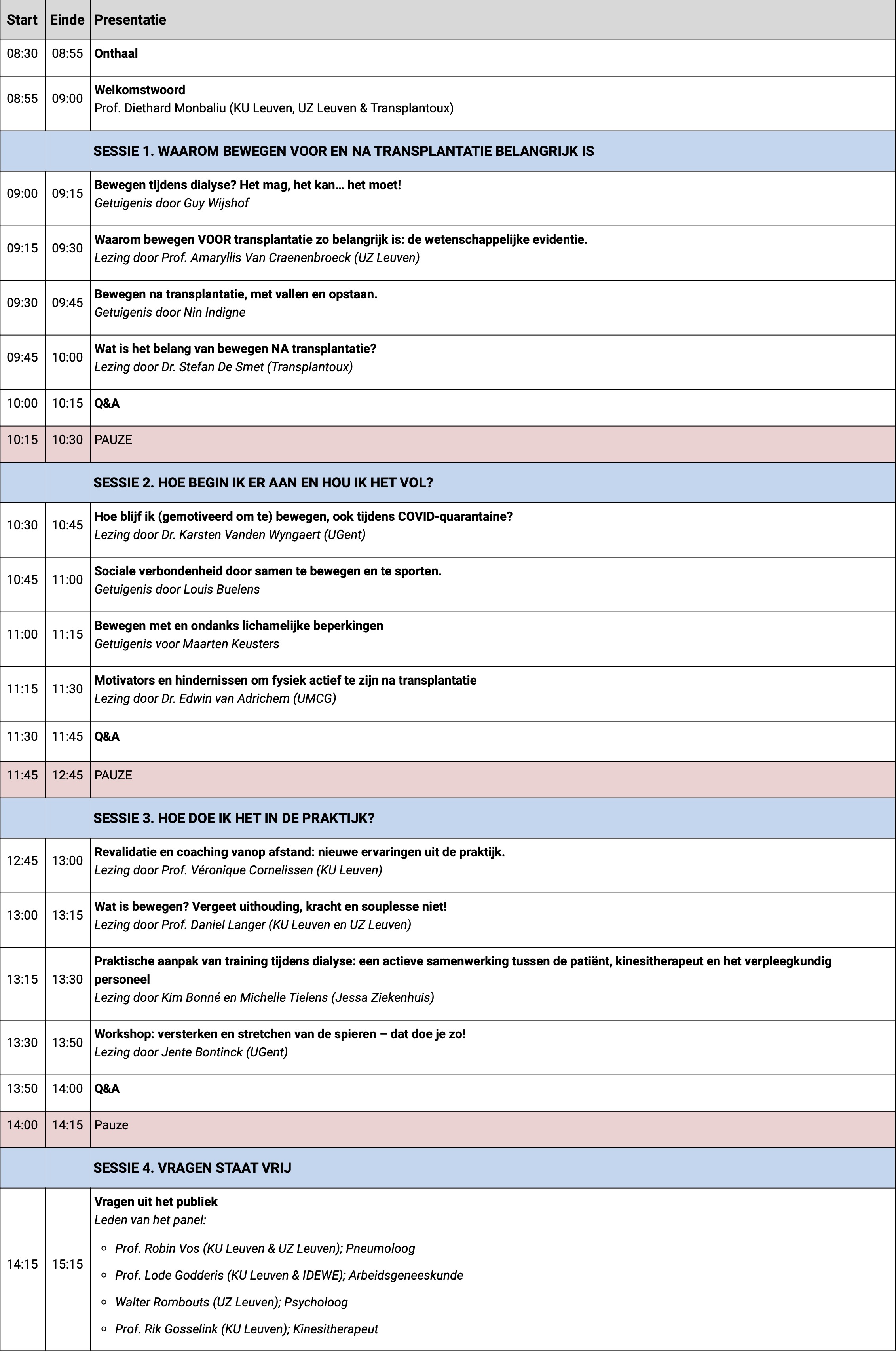 infosessie 2021 programma